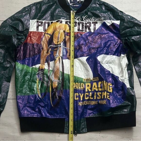 Polo Ralph Lauren Sport Graphic Cyclist 'Cyclisme' Lightweight Jacket Mens Large - Picture 6 of 8